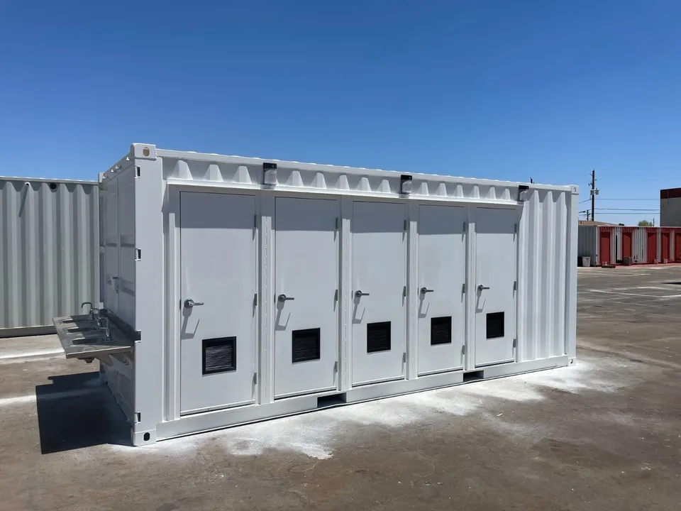 20ft Portable Restrooms With Five Separate Bathroom Stalls