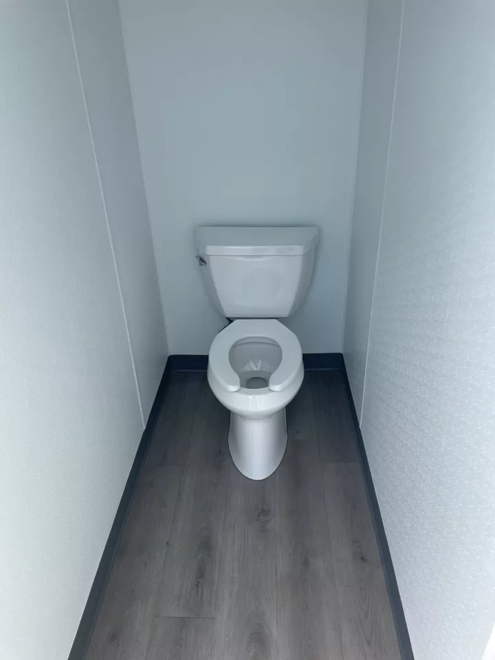 20ft Portable Restrooms With Five Separate Bathroom Stalls - Image 3