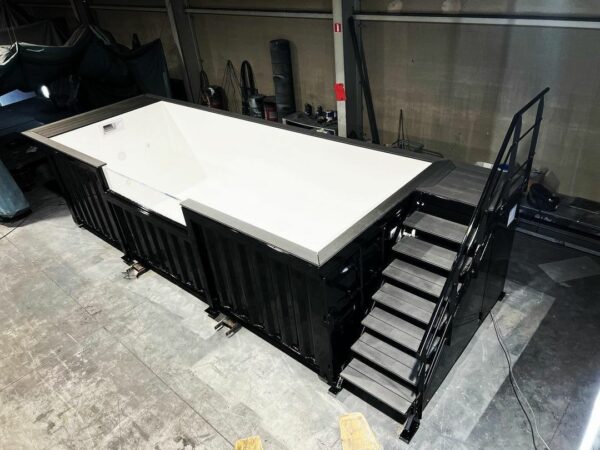 20ft Shipping Container Swimming Pool with Convenient Side Staircase - Image 11