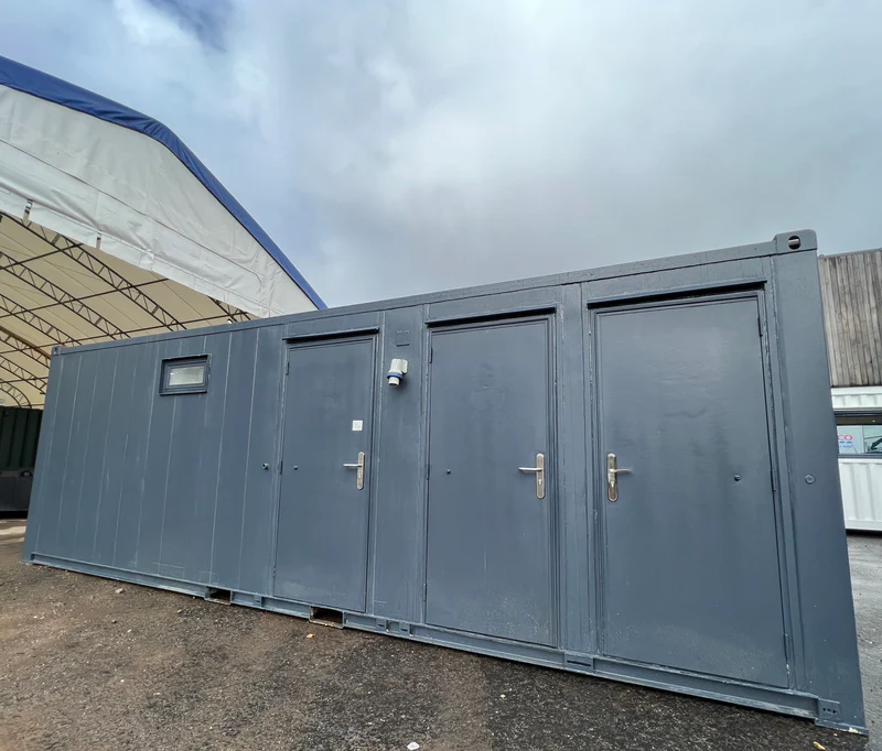 Toilet Block + Shower 24 x 9 Ft | 4 + 1 Toilet | Separate Shower Room | Portable Building